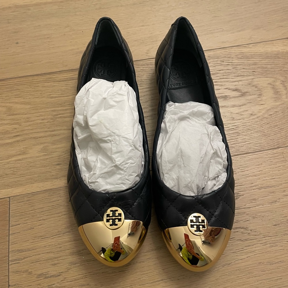 Tory Burch Quilted Ballet Flats. Size 7 Gem